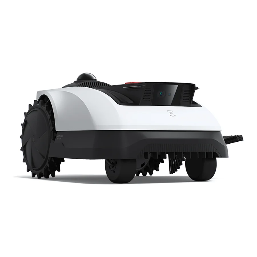 ECOVACS Goat O1000 robot lawn mower, side studio view